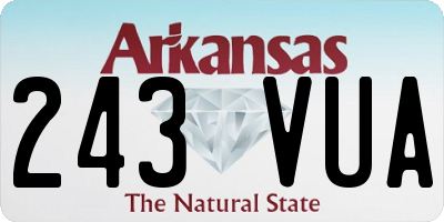 AR license plate 243VUA