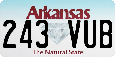 AR license plate 243VUB