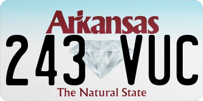 AR license plate 243VUC