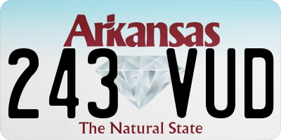 AR license plate 243VUD