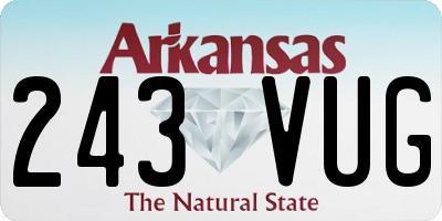 AR license plate 243VUG