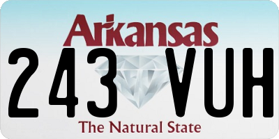 AR license plate 243VUH