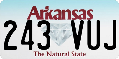 AR license plate 243VUJ