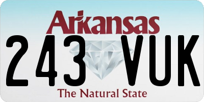 AR license plate 243VUK