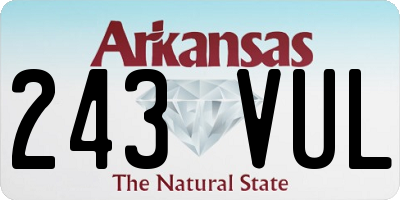 AR license plate 243VUL