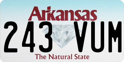 AR license plate 243VUM