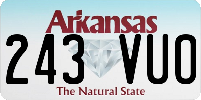 AR license plate 243VUO