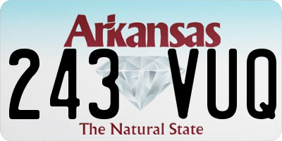 AR license plate 243VUQ