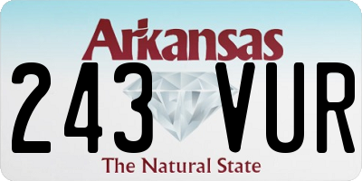 AR license plate 243VUR