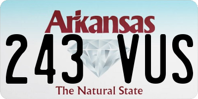AR license plate 243VUS