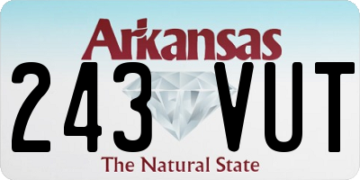 AR license plate 243VUT