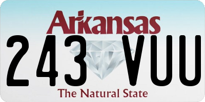 AR license plate 243VUU