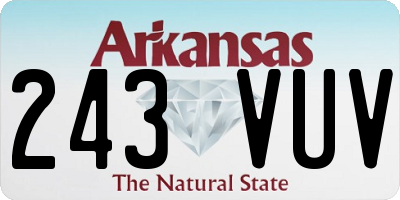 AR license plate 243VUV