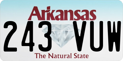 AR license plate 243VUW