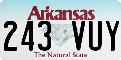 AR license plate 243VUY