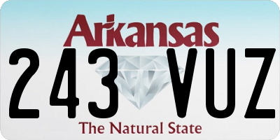 AR license plate 243VUZ