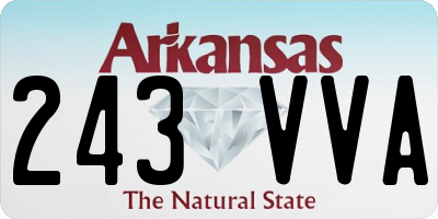 AR license plate 243VVA