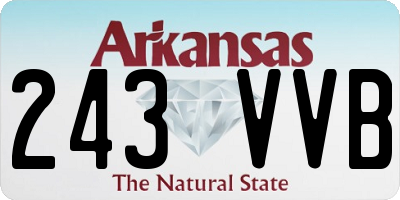 AR license plate 243VVB
