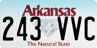 AR license plate 243VVC