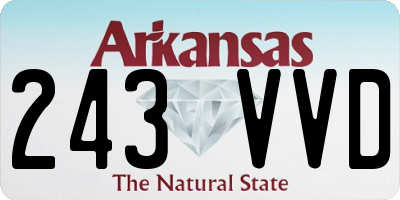 AR license plate 243VVD