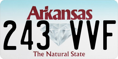 AR license plate 243VVF