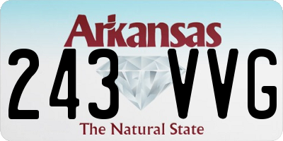 AR license plate 243VVG