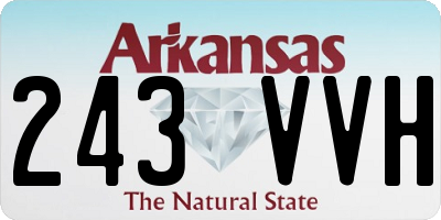 AR license plate 243VVH