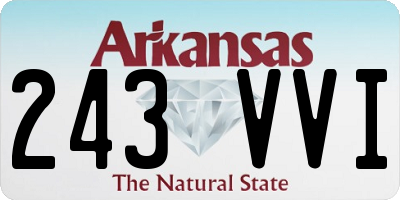 AR license plate 243VVI