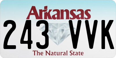 AR license plate 243VVK
