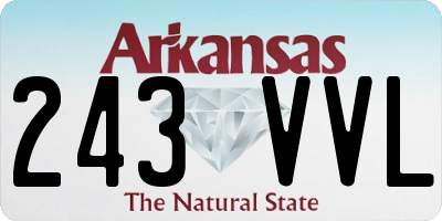 AR license plate 243VVL