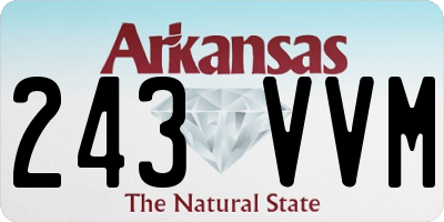 AR license plate 243VVM