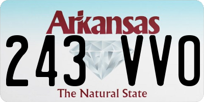 AR license plate 243VVO