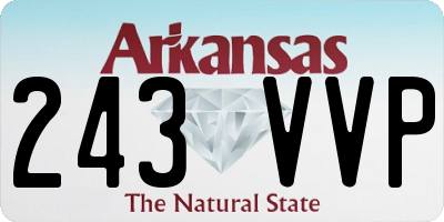 AR license plate 243VVP