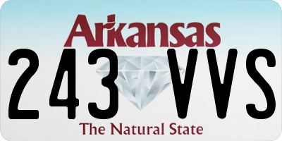 AR license plate 243VVS