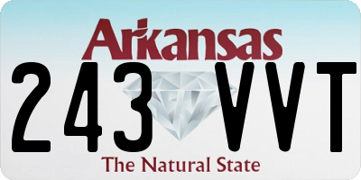 AR license plate 243VVT