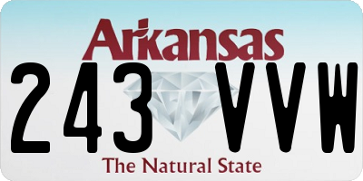 AR license plate 243VVW