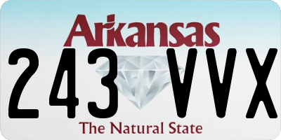 AR license plate 243VVX