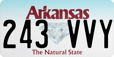 AR license plate 243VVY
