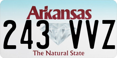 AR license plate 243VVZ
