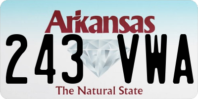 AR license plate 243VWA