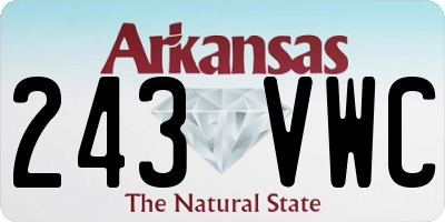 AR license plate 243VWC