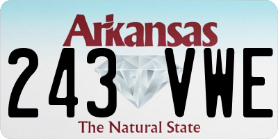 AR license plate 243VWE