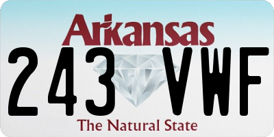 AR license plate 243VWF