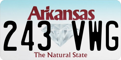 AR license plate 243VWG
