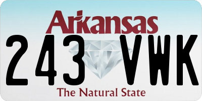 AR license plate 243VWK