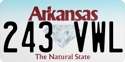 AR license plate 243VWL