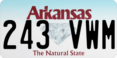 AR license plate 243VWM