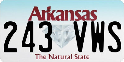 AR license plate 243VWS
