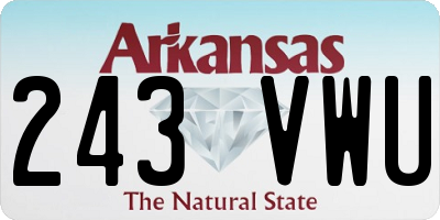 AR license plate 243VWU