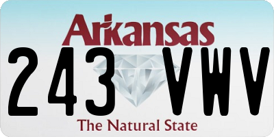 AR license plate 243VWV